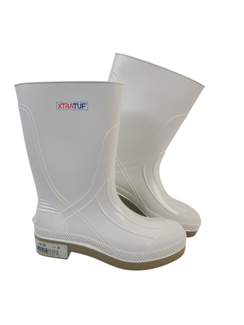 NEW Xtratuf 11" Shrimp Boots White Men's Sz 8 Non-Slip Durable Waterproof